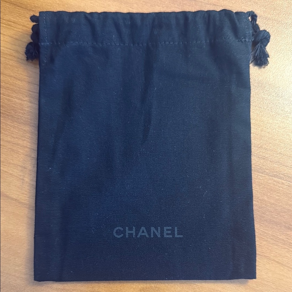 CHANEL Classic Black Fabric Pouch